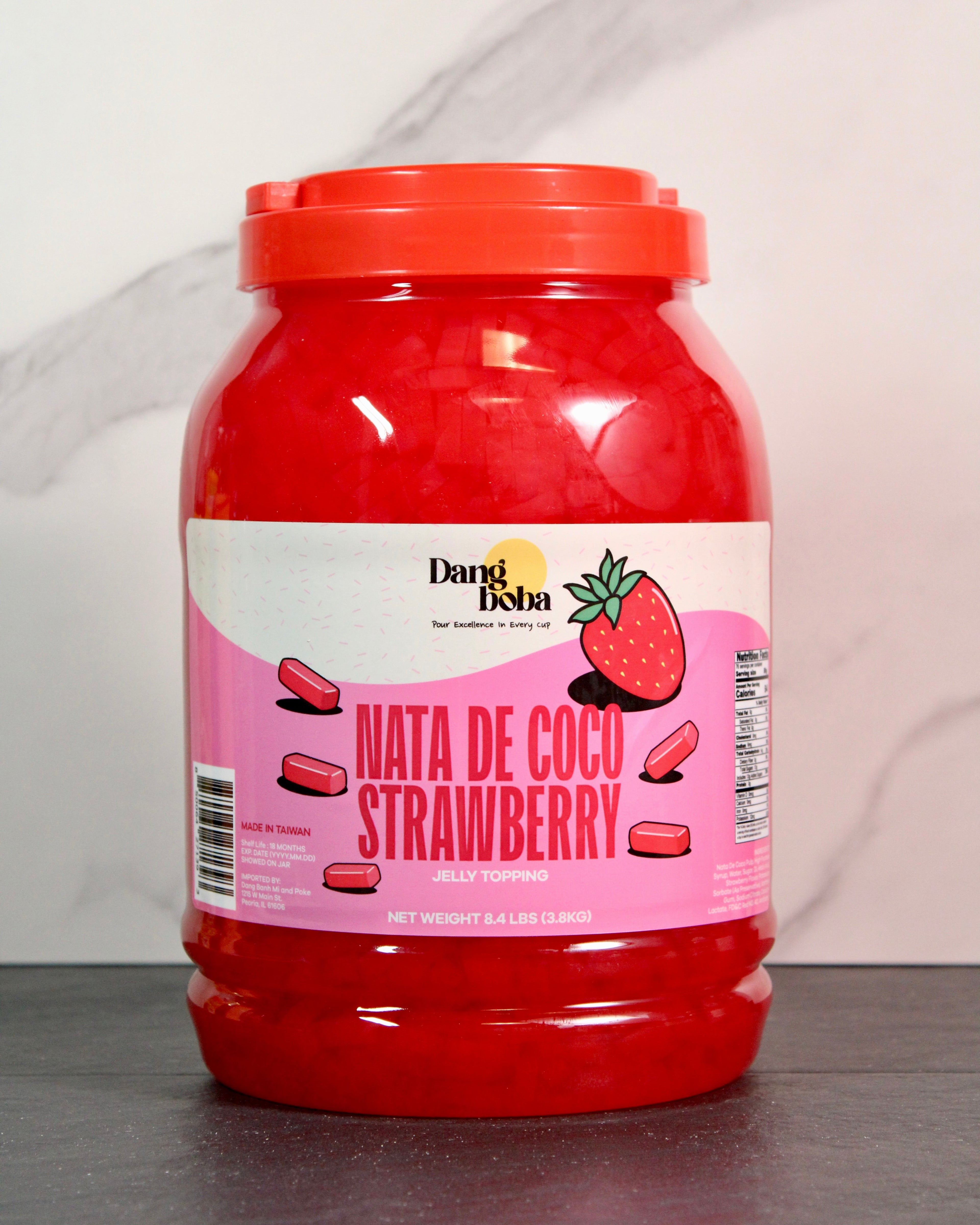 Strawberry Nata De Coco Jelly