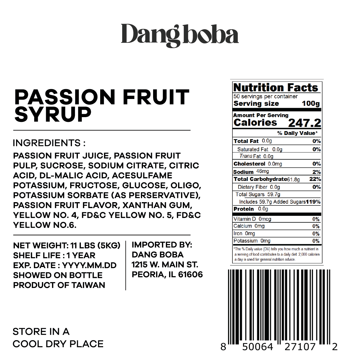 Passion Fruit Syrup