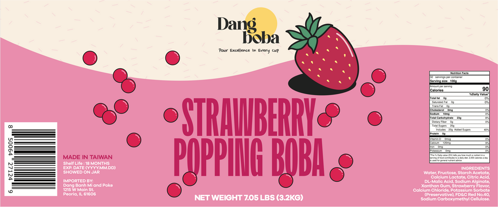 Strawberry Popping Boba