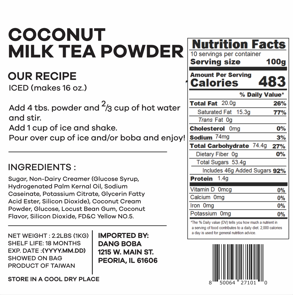Coconut Milk Tea Powder